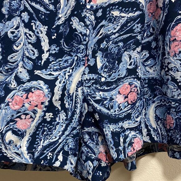 Torrid Navy Pink Paisley Pull-On Flowy Shorts Size 3X - Picture 5 of 12